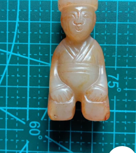 一个玉雕把件挂件尺寸55*25*16（手工...