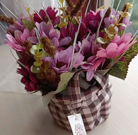 摆设花 盒子布艺花篮。 感兴趣的话点“我想...