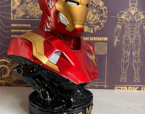 钢铁侠胸像 漫威手办摆件树脂雕像GK模型 ...