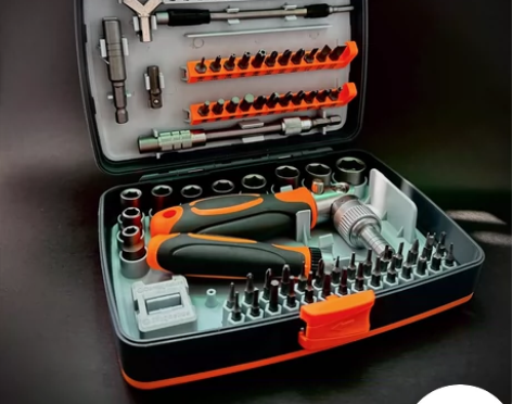 全新68合一多角度可旋转棘轮扳手螺丝刀套装...