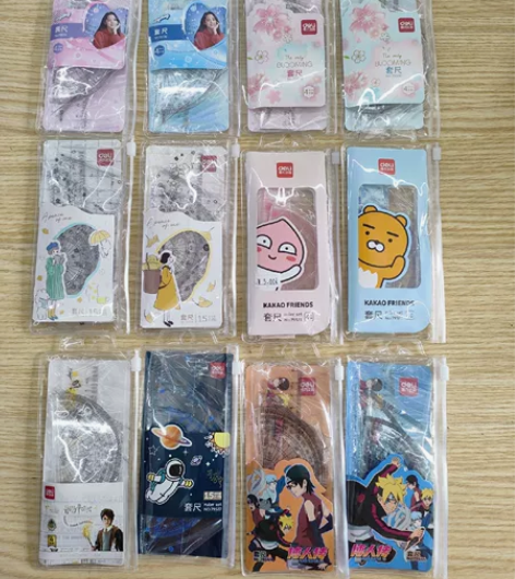 得力用品套尺考试专用三角尺套装塑料直尺量角...