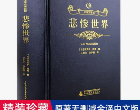 悲惨世界原著正版青少年版雨果人民文学出版社...