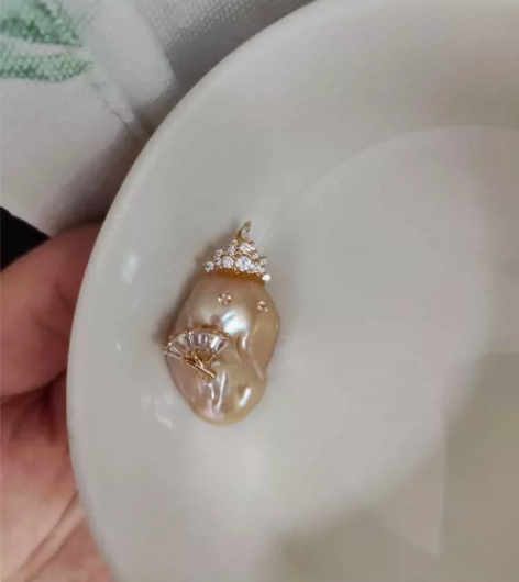 DIY巴洛克阿飘珍珠吊坠 自己制作 千金大...