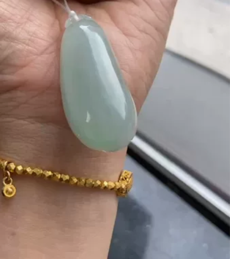 糯冰种飘金丝绿翡翠福瓜天然缅甸A货翡翠福瓜...