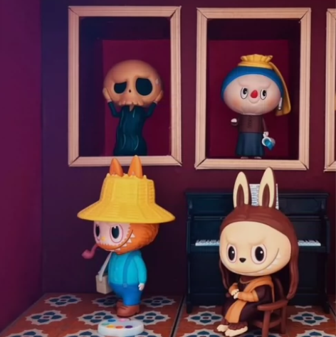 labubu梵高 呐喊 珍珠耳环少女 蒙娜...