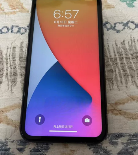 苹果11国行128g黑色，面容不可用，便宜...