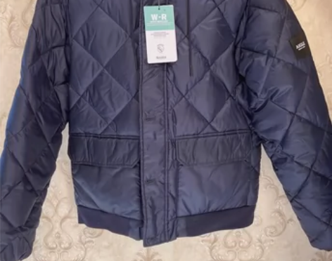 全新带吊牌艾高男款xl羽绒服，短板，深蓝色...