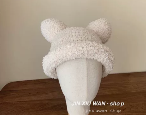【天猫双12】日系可爱软妹ins熊耳朵毛绒...