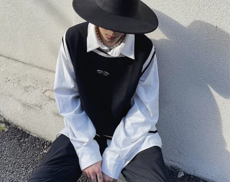 网红礼帽男英伦复古爵士帽法式洋气凹造型大檐...