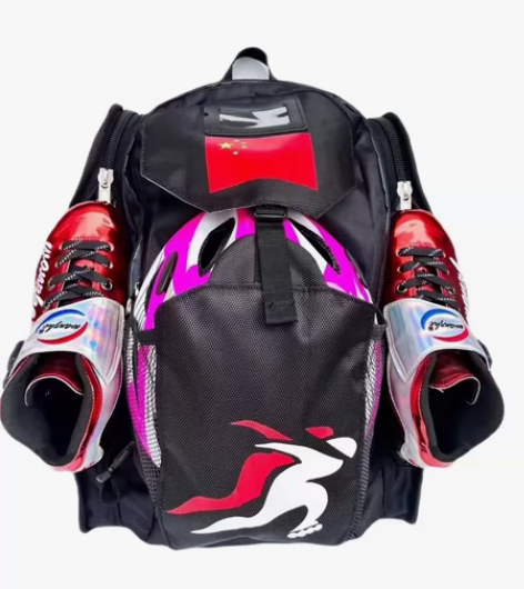 赛巴克速滑鞋背包轮滑溜冰鞋包双肩包单排轮速...