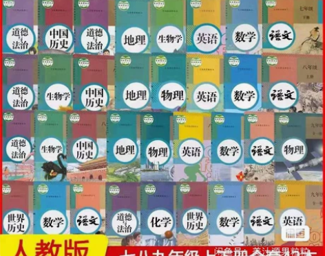 二手包邮初中部编版人教版语文政治历史数学英...