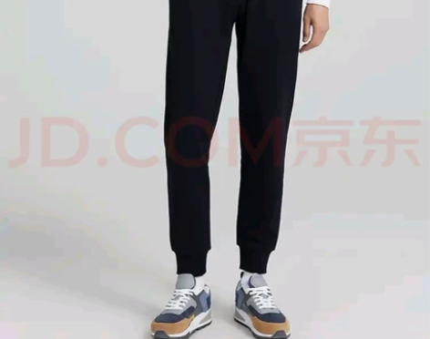 京东京造 纯棉针织裤男21秋束脚运动裤男舒...