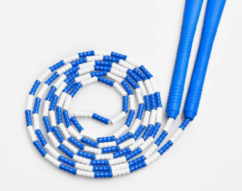 2根跳绳跃动跳绳，一根蓝白，一根黑白，跃动...