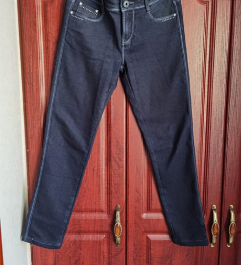 EXUN深蓝色牛仔裤 全新没穿过，洗过一次...