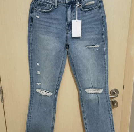 全新vervet破洞牛仔裤 标码26腰围7...