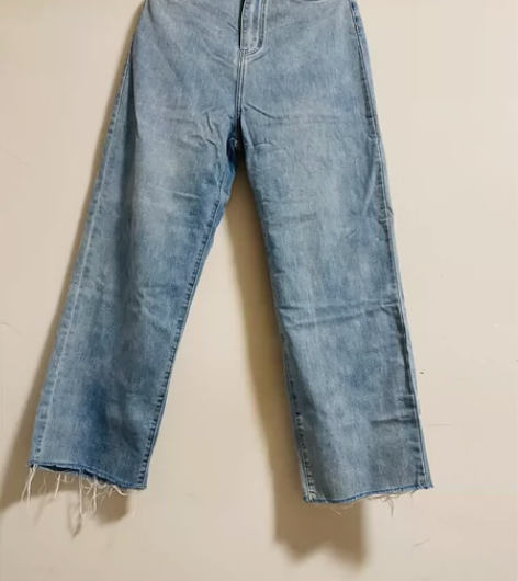 夏季薄牛仔阔腿裤 M码 163穿到脚背 腰...