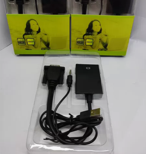 包邮VGA转HDMI转换头带音频vga公头...