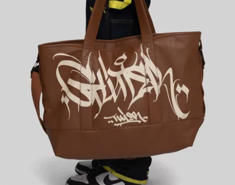 tuicer国潮嘻哈托特包旅行大容量包包手...