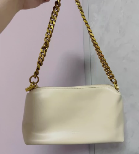 全新真皮手拿包女士 简约款，赠送链条??全...