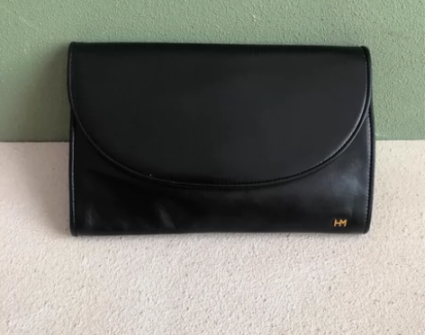 日本中古*Hanae Mori*小羊皮手拿...