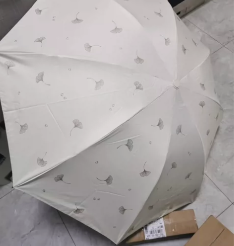 高颜值简约风天堂伞（黑胶防晒防紫外线，轻巧...