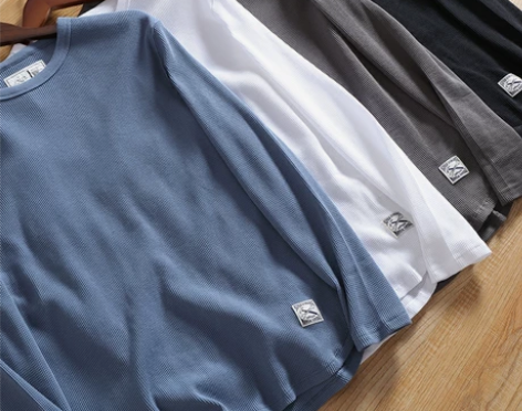 全棉华夫格卫衣！立体凹凸肌理！纯色基础长袖...