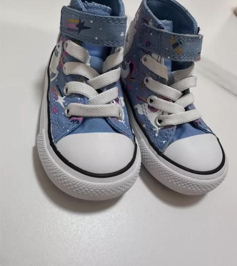 9.99新 儿童匡威宝宝匡威独角兽高帮帆布...