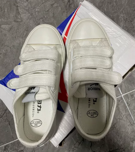 回力帆布鞋   女童小白鞋潮   34码 ...