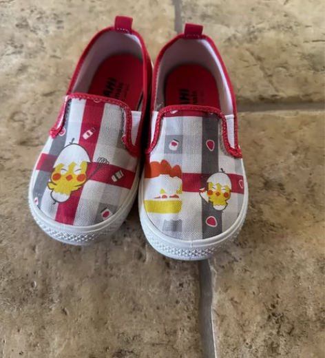 asahi朝日童鞋日本制儿童一脚蹬帆布鞋宝...