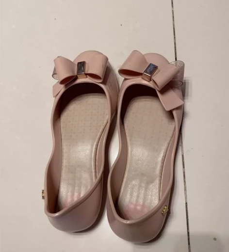 zaxy梅丽莎副牌女童中童浅口平底凉鞋软底...