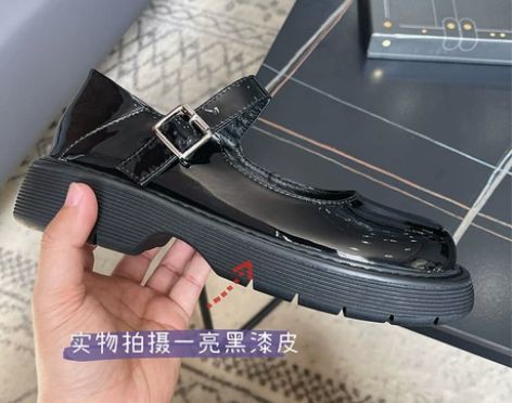 自然卷2023新款玛丽珍鞋日系jk软妹圆头...