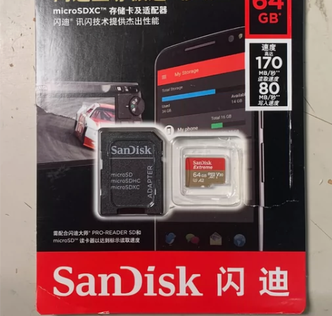 闪迪tf卡64g无人机Gopro运动相机内...