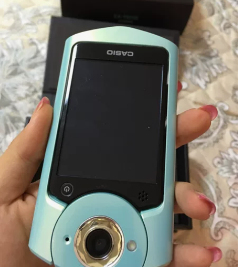 卡西欧自拍神器EX-TR550，湖蓝色基本...