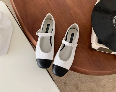 ?2022春新款小香风玛丽珍鞋女复古方头浅...