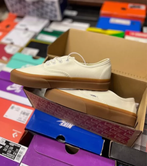 万斯Vans Era 米白生胶帆布鞋板鞋 ...