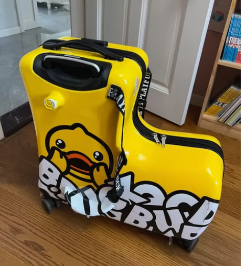 【正品】六七成新 bduck小黄鸭儿童行李...