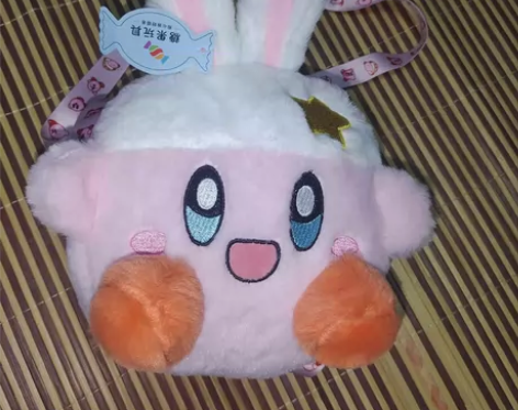 萌萌少女心时尚个性毛绒包包新款呆萌星之卡比...