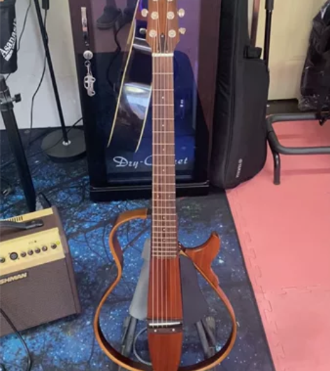 雅马哈吉他静音吉他SLG200S （原木色...