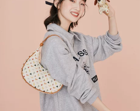 不莱玫老花礼盒原创腋下包小众设计法棍包挎包...