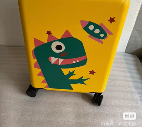 不莱玫行李箱20寸黄色恐龙拉杆箱 全新正品...