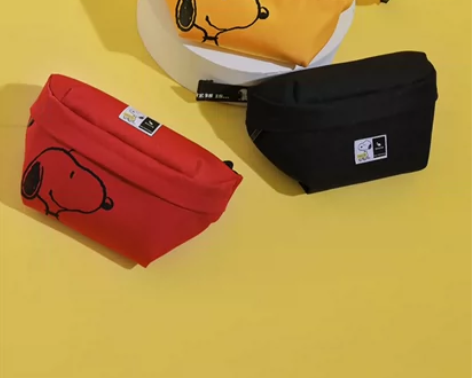 爱华仕 斜挎包 史努比联名款休闲潮流胸包 ...