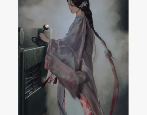 紫色清冷系汉服古装女魏晋风仙气飘逸古风晋制...