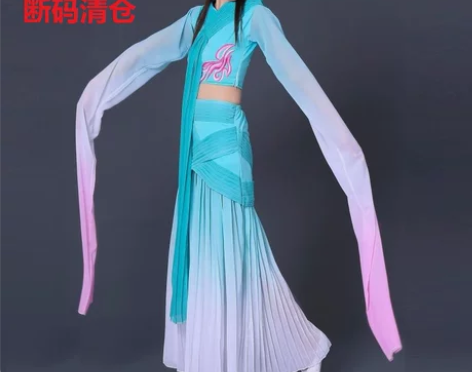 原版采薇舞蹈服装古典水袖舞孔子舞剧飞天仙女...