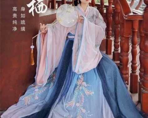 新品汉尚华莲凤栖秋冬原创汉服女齐腰大袖交领...