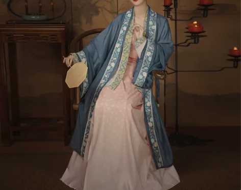 柒邑原创汉服女宋制三件套齐腰褶裙国风复原飞...