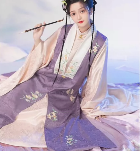 柒邑柒邑原创汉服女【西楼月】明制立领长袄比...