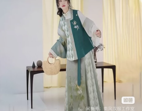 【出】柒邑原创汉服女明制马面裙【竹菊兔兔茶...