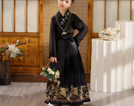 栾凰女童汉服正品马面裙儿童唐装中国风男童