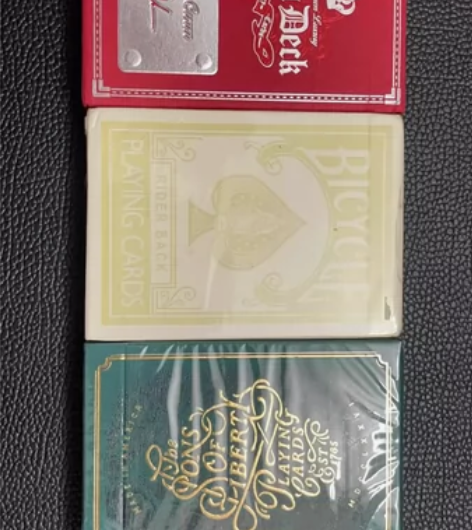 红冠扑克仅拆 老厂彩色单车全新 绿色自由之...