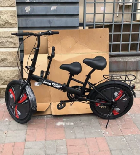 jeep 双人自行车，还未拆封，这个是网图...